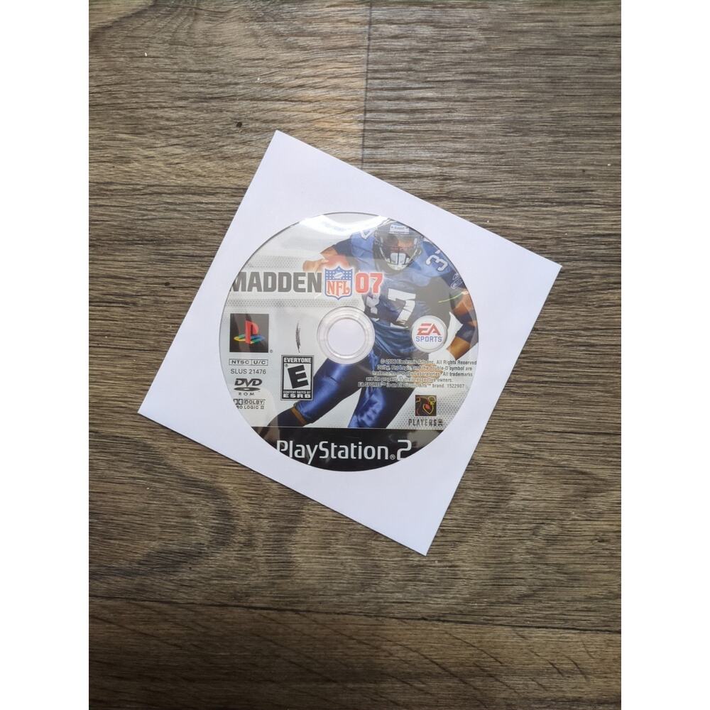 Madden NFL 07 (Sony PlayStation 2, 2006) Disc Only